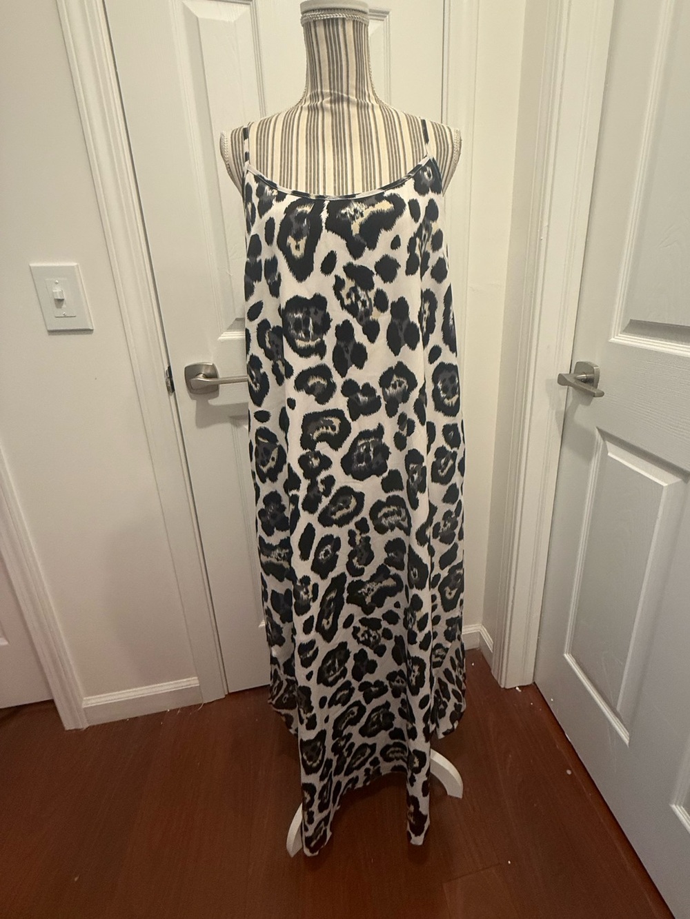 Leopard Print Slip Maxi Slip Dress NWT Medium